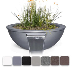 The Outdoor Plus 27" Sedona Powder Coated Planter and Water Bowl