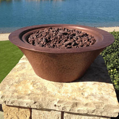 The Outdoor Plus Cazo Hammered Copper Fire Bowl