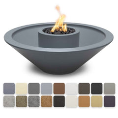 The Outdoor Plus 48" Cazo GFRC Fire and Water Bowl - 360° Spill