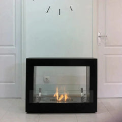 The Bio Flame 36" Rogue 2.0 Double Sided Free Standing  Ethanol Fireplace